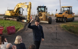 Pullaro puso en marcha la recuperación de la Ruta Nacional A012: “Hay un Gobierno Provincial que se hace cargo porque tiene un plan de obra pública”