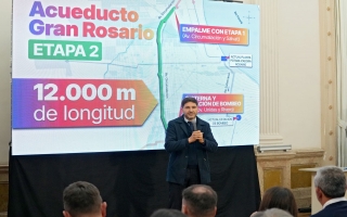 Pullaro acelera la obra pública en Rosario con una inversión récord para ampliar el agua potable y el saneamiento