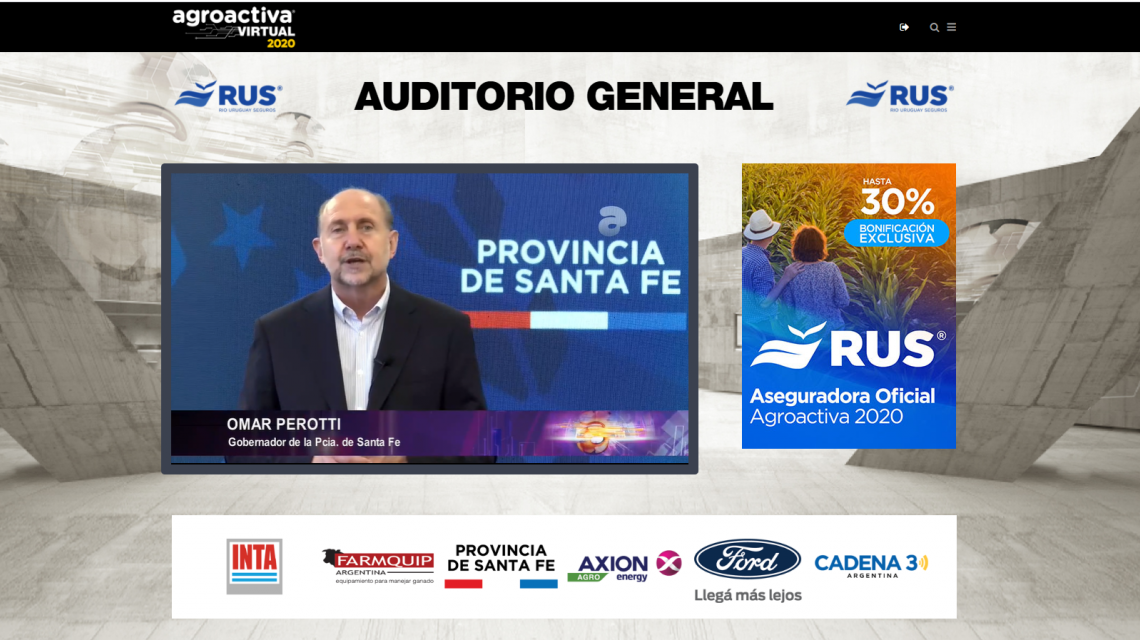 Perotti en la inauguración de Agroactiva Virtual: &quot;Iniciativas como estas ayudan y contribuyen a poner a Santa Fe de pie&quot;