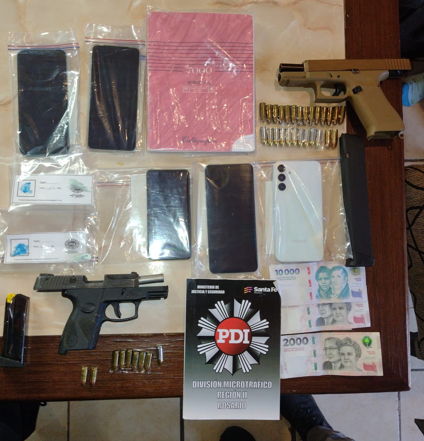 Rosario: 12 allanamientos por microtráfico con ocho detenidos