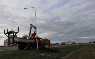 La provincia avanza con la incorporación de un nuevo sistema de iluminación led en el acceso a Casilda