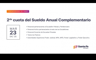 Cronograma de pago de la segunda cuota del Sueldo Anual Complementario