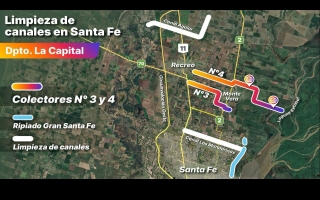 La Capital: Provincia refuerza obras hídricas para optimizar la salida del agua tras lluvias intensas