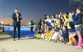 Juegos Suramericanos: Pullaro inauguró las renovadas canchas de la Asociación Santafesina de Hockey