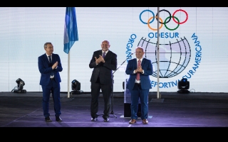 Perotti participó del cierre de los III Juegos Suramericanos de la Juventud en Rosario